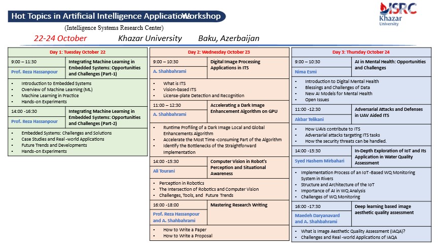 A seminar on Artificial Intelligence will be held.